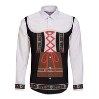 Oktoberfest Dirndl Costume Long Sleeve Button Shirt German Beer Festival - Wonder Print Shop