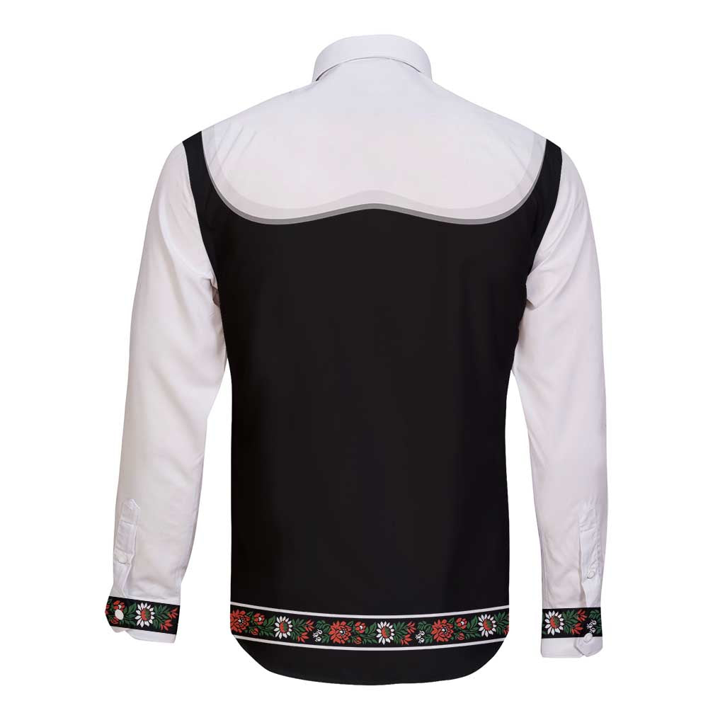 Oktoberfest Dirndl Costume Long Sleeve Button Shirt German Beer Festival - Wonder Print Shop