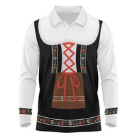 Oktoberfest Dirndl Costume Long Sleeve Polo Shirt German Beer Festival - Wonder Print Shop