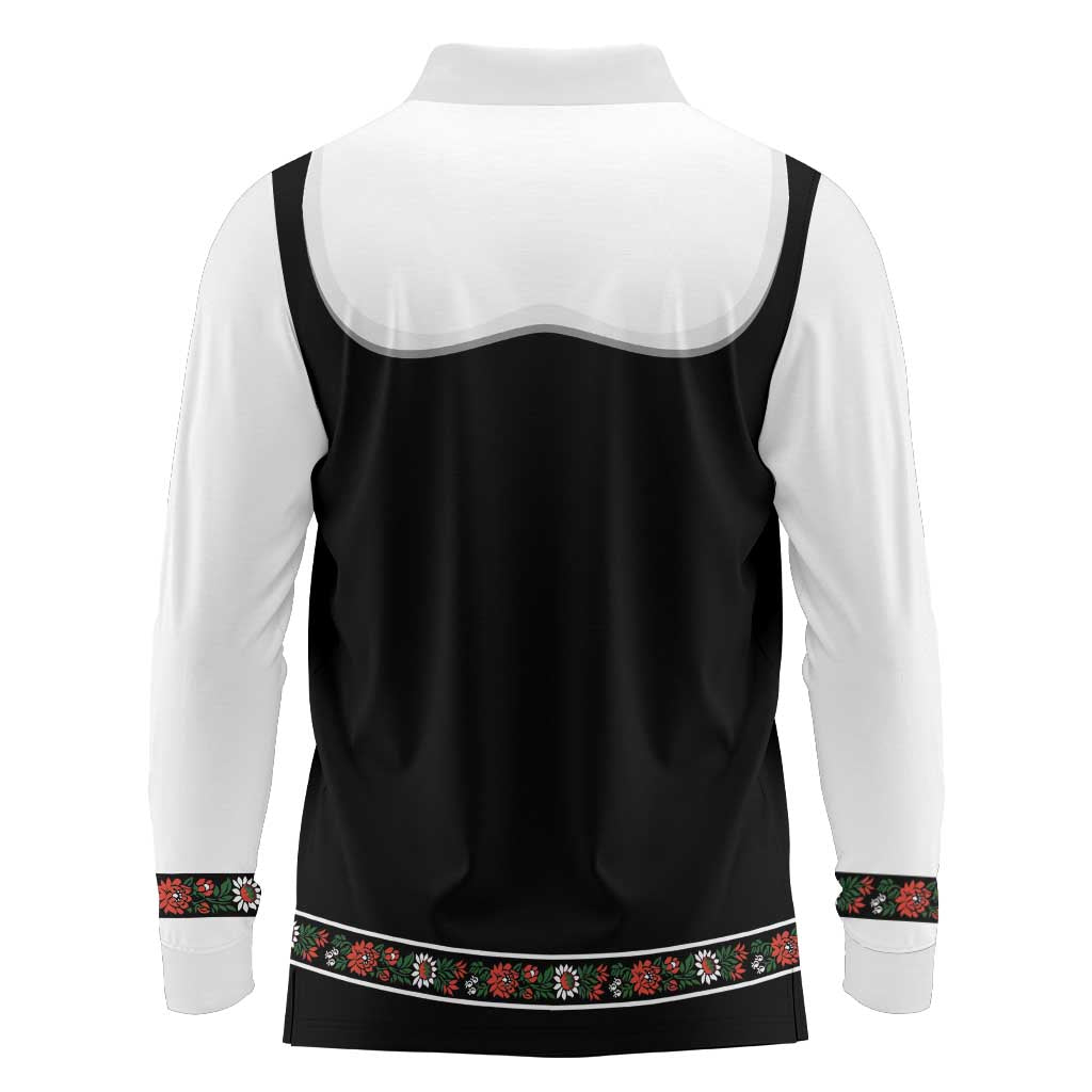 Oktoberfest Dirndl Costume Long Sleeve Polo Shirt German Beer Festival - Wonder Print Shop