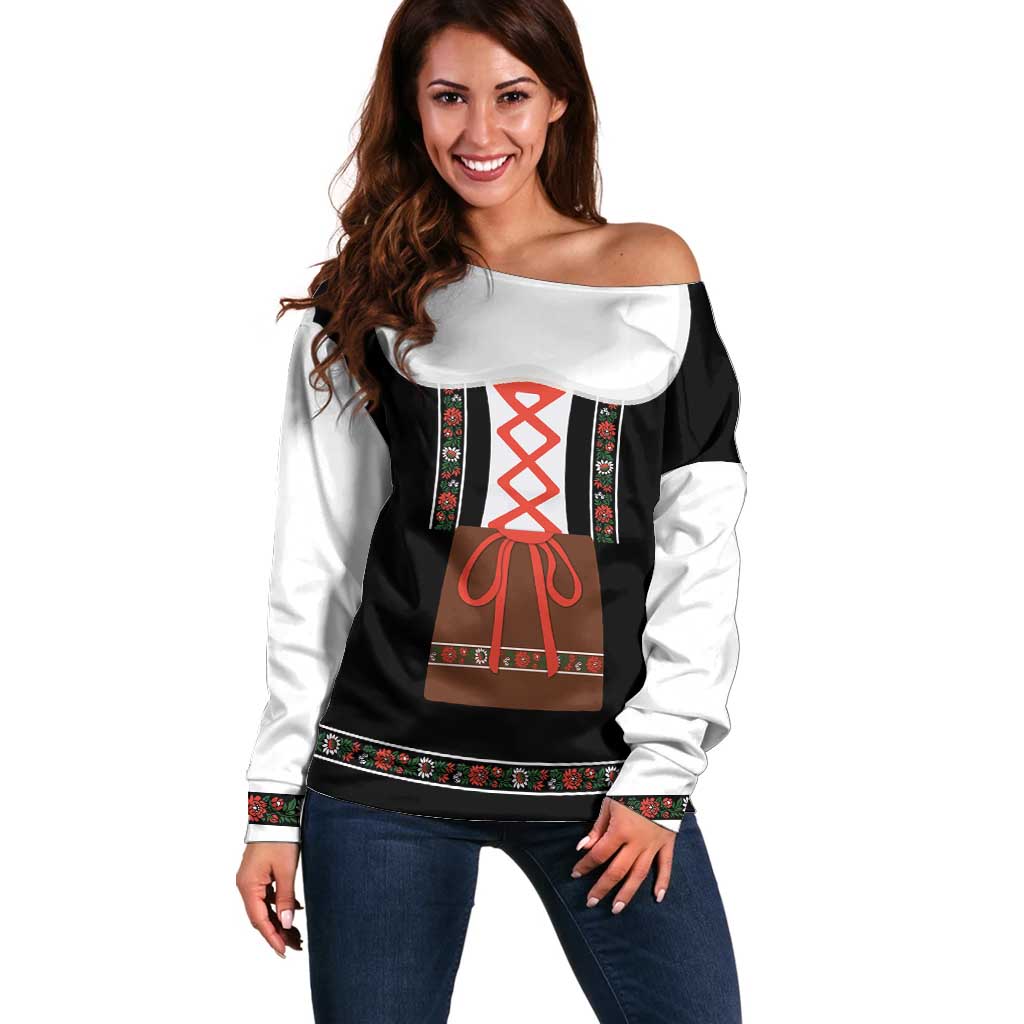 Oktoberfest Dirndl Costume Off Shoulder Sweater German Beer Festival - Wonder Print Shop