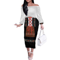 Oktoberfest Dirndl Costume Off The Shoulder Long Sleeve Dress German Beer Festival - Wonder Print Shop