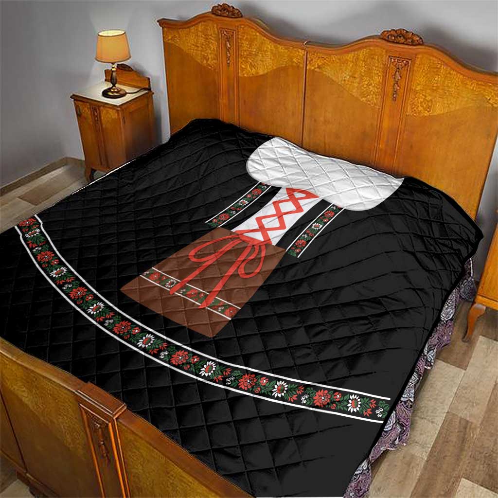 Oktoberfest Dirndl Costume Quilt German Beer Festival - Wonder Print Shop