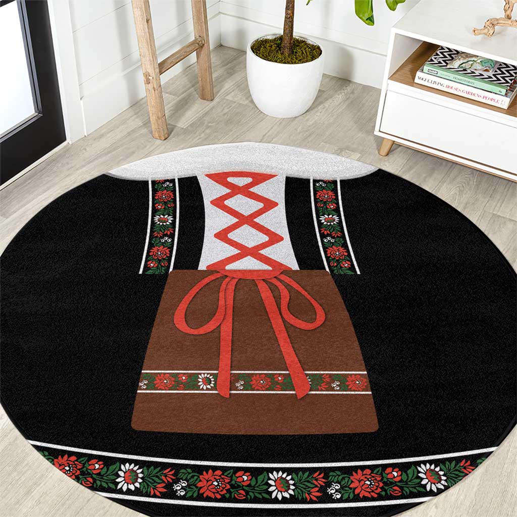 Oktoberfest Dirndl Costume Round Carpet German Beer Festival - Wonder Print Shop