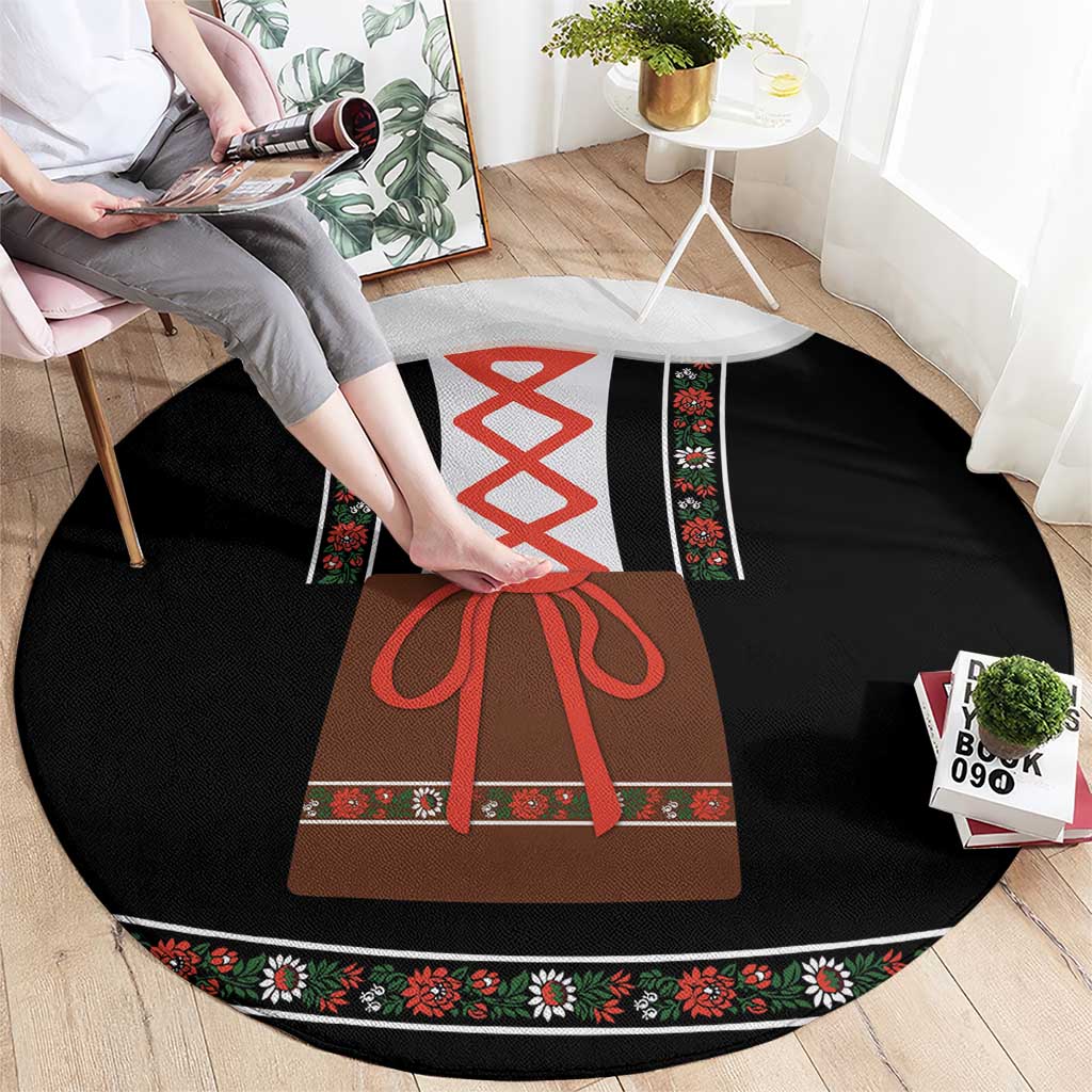 Oktoberfest Dirndl Costume Round Carpet German Beer Festival - Wonder Print Shop