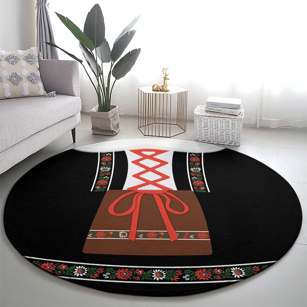 Oktoberfest Dirndl Costume Round Carpet German Beer Festival - Wonder Print Shop