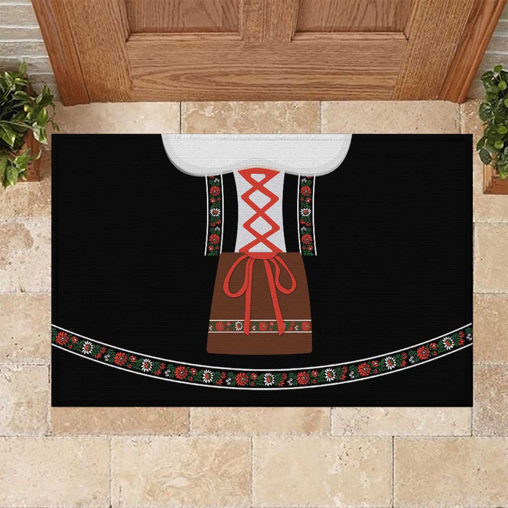 Oktoberfest Dirndl Costume Rubber Doormat German Beer Festival - Wonder Print Shop