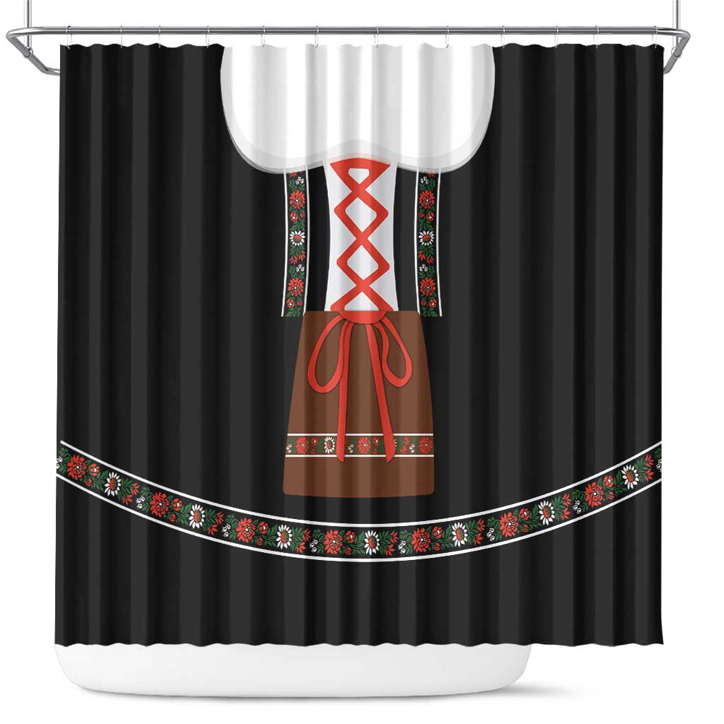 Oktoberfest Dirndl Costume Shower Curtain German Beer Festival - Wonder Print Shop