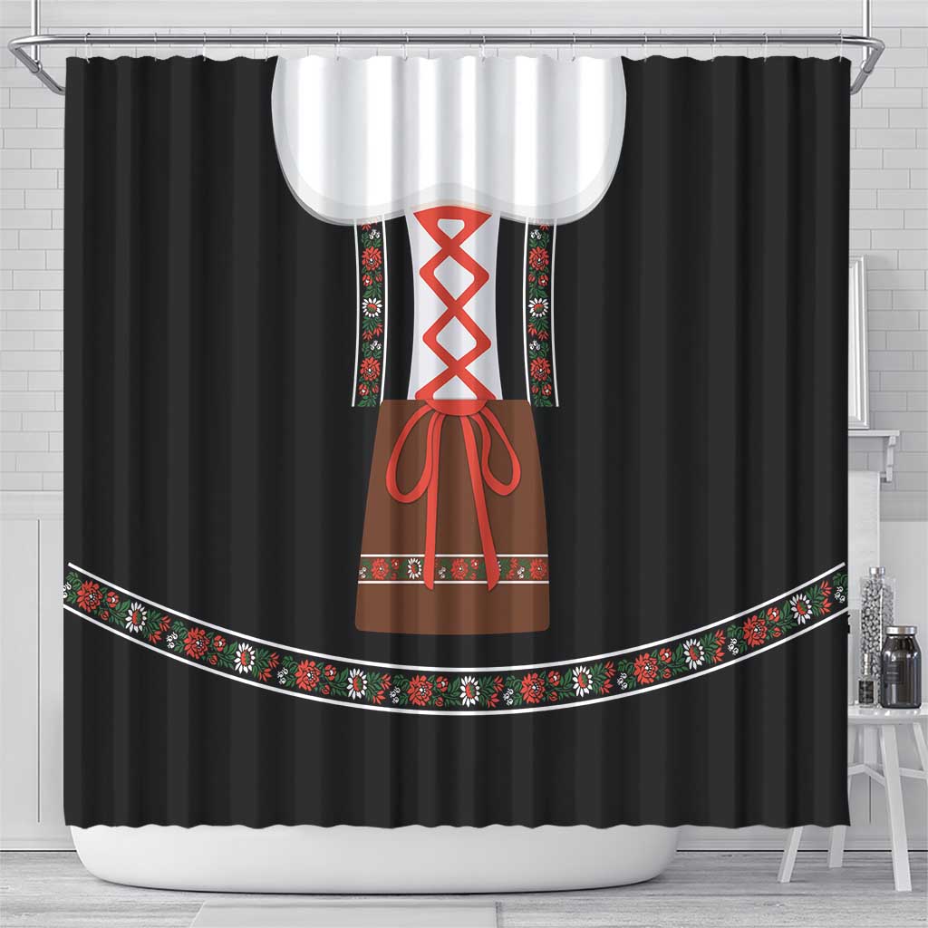 Oktoberfest Dirndl Costume Shower Curtain German Beer Festival - Wonder Print Shop
