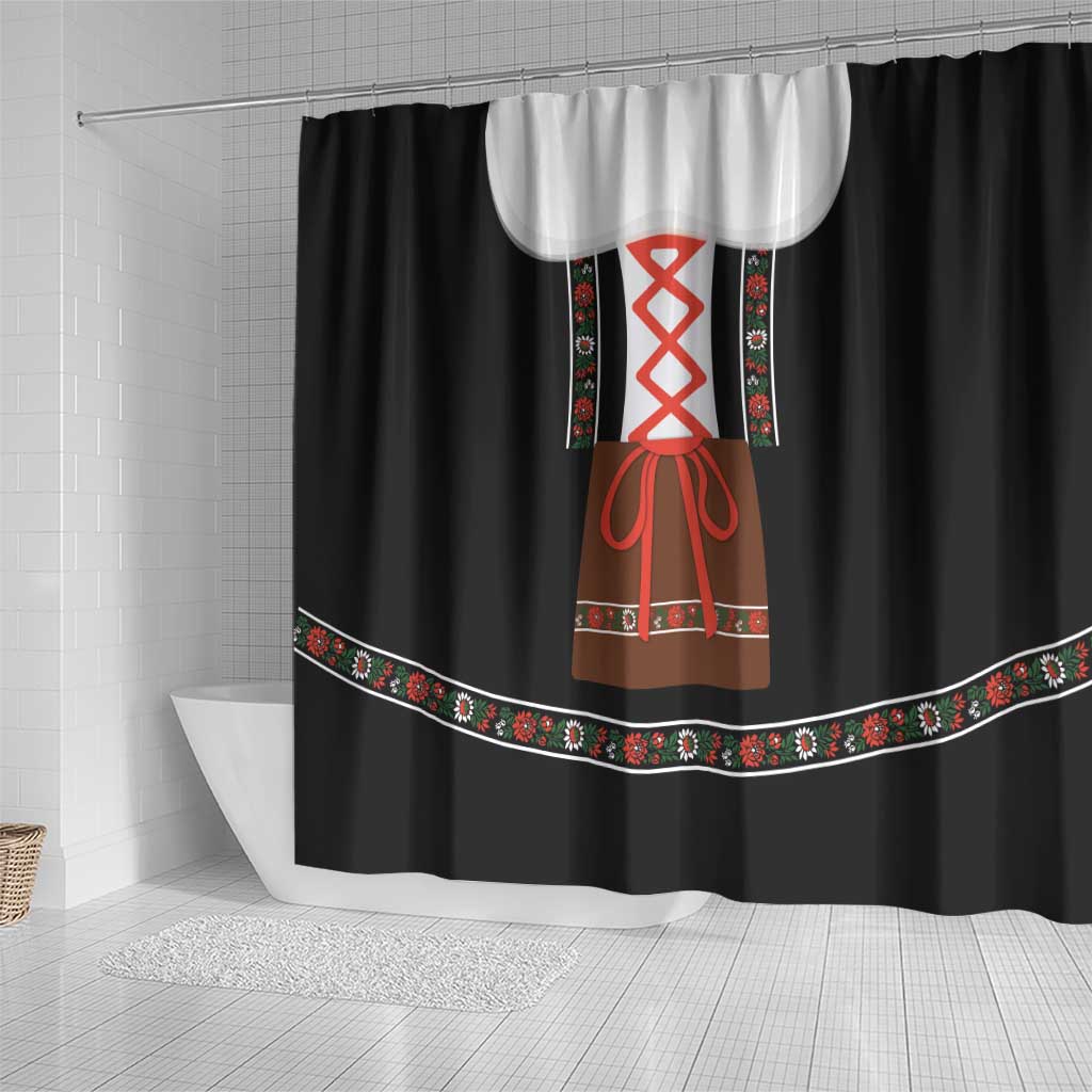 Oktoberfest Dirndl Costume Shower Curtain German Beer Festival - Wonder Print Shop