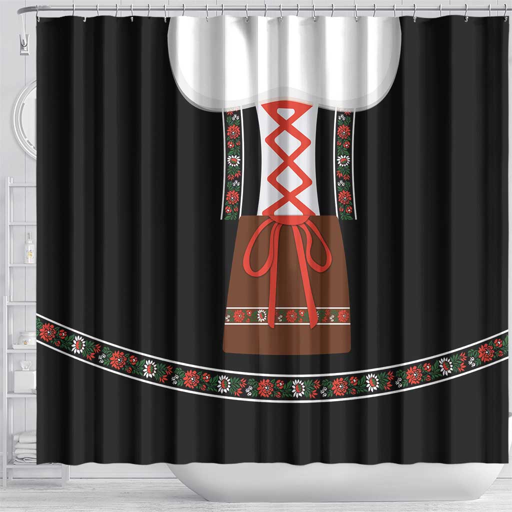 Oktoberfest Dirndl Costume Shower Curtain German Beer Festival - Wonder Print Shop