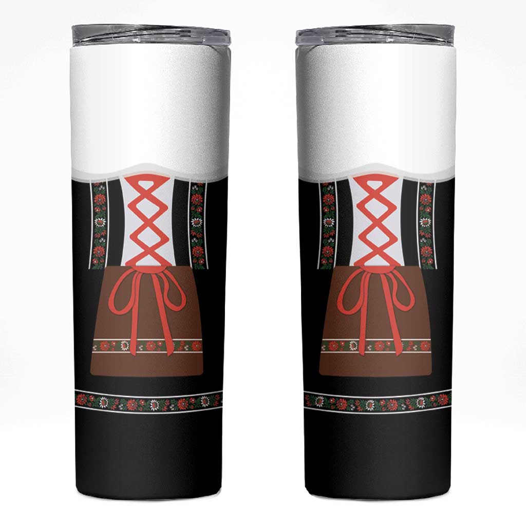 Oktoberfest Dirndl Costume Skinny Tumbler German Beer Festival - Wonder Print Shop