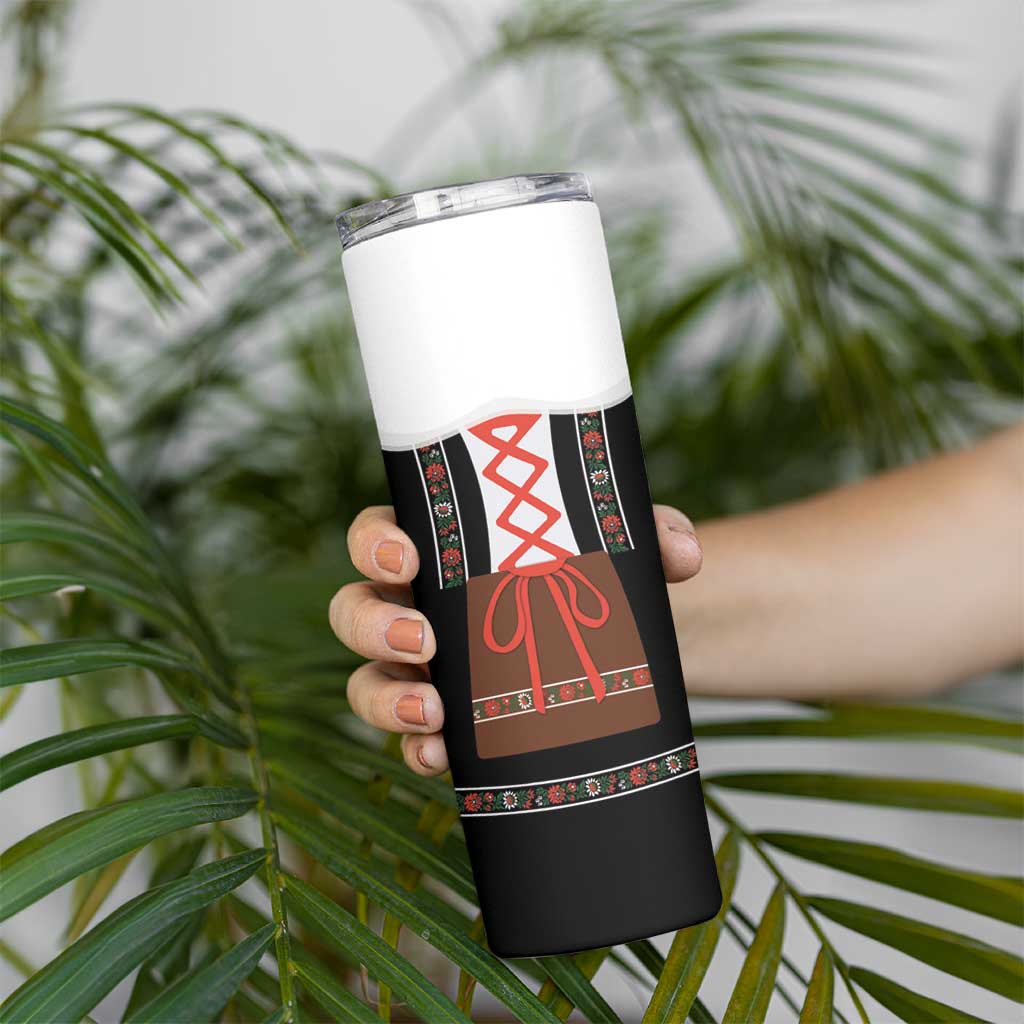Oktoberfest Dirndl Costume Skinny Tumbler German Beer Festival - Wonder Print Shop