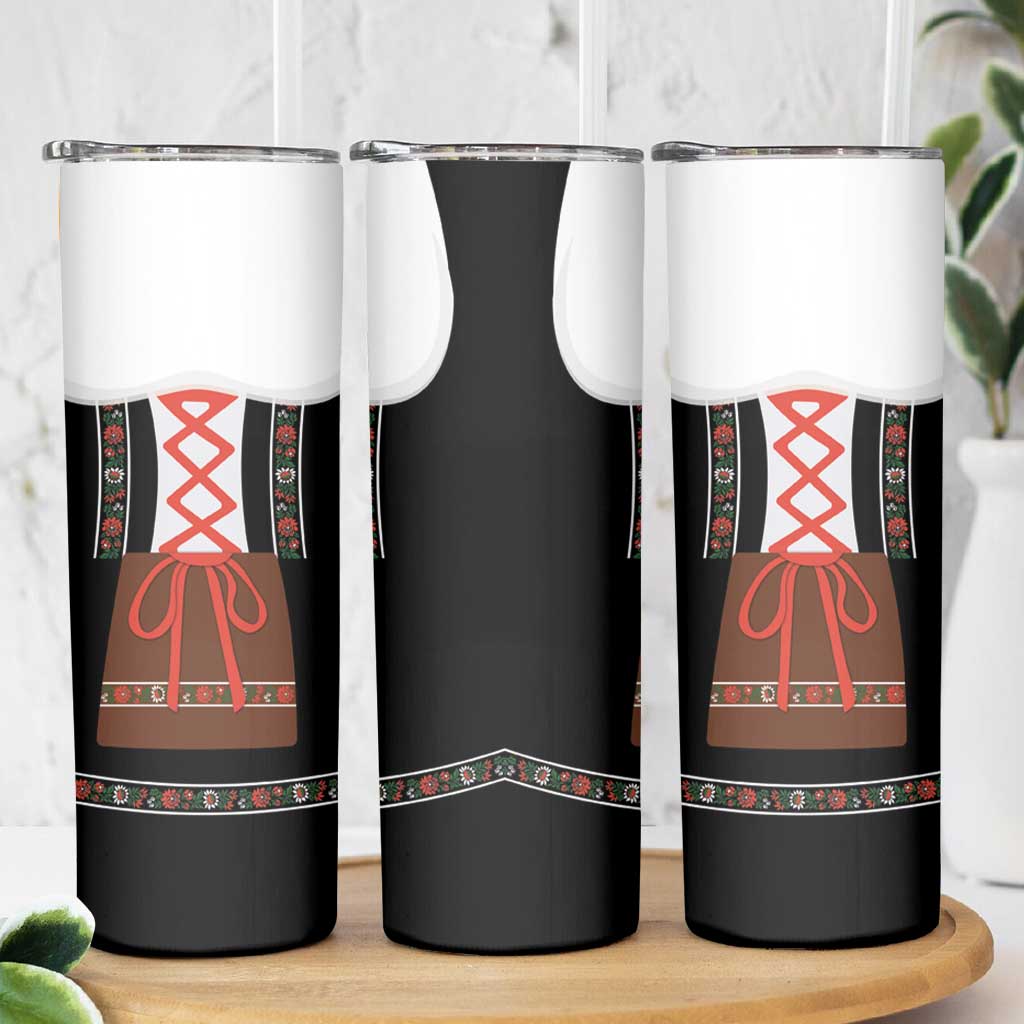 Oktoberfest Dirndl Costume Skinny Tumbler German Beer Festival - Wonder Print Shop