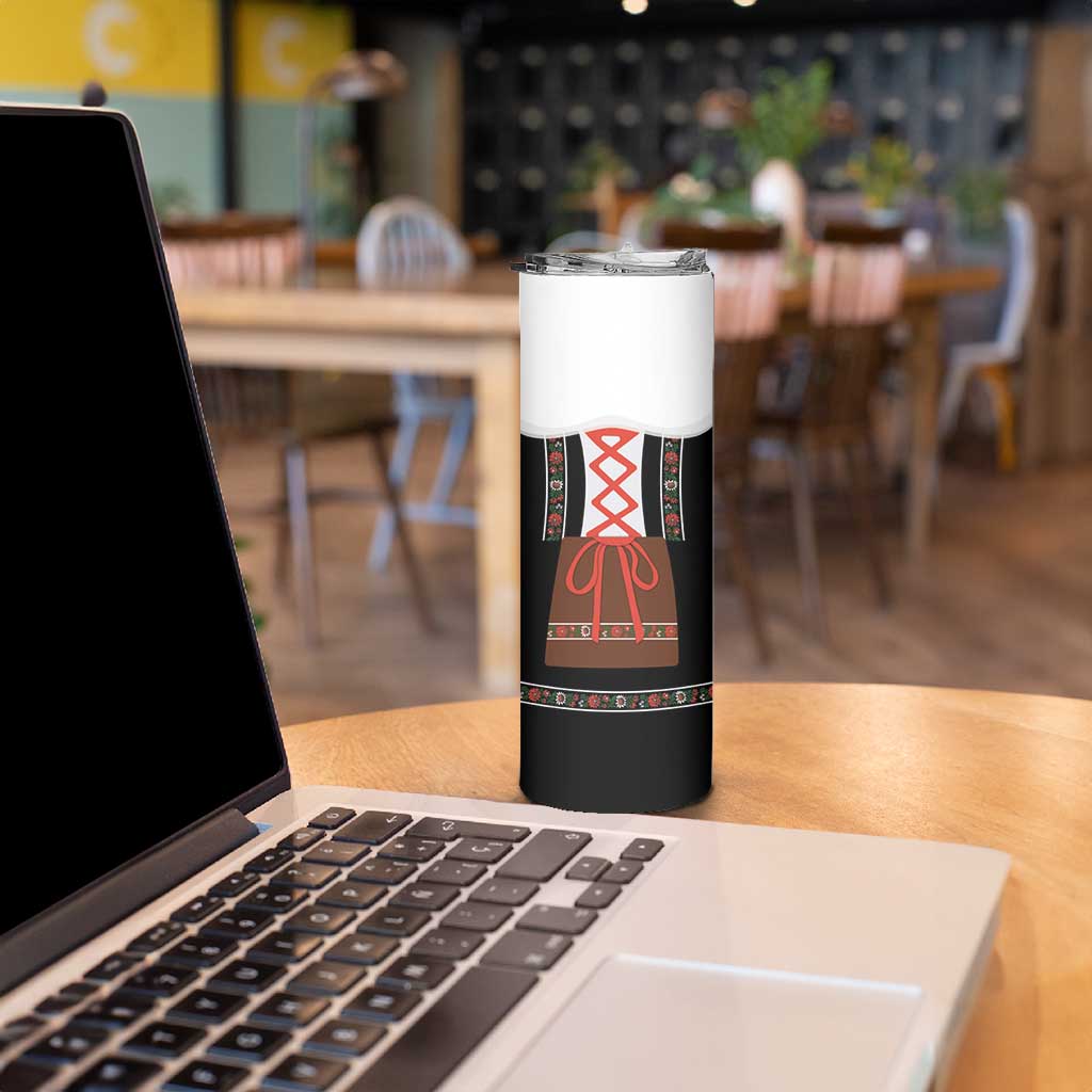 Oktoberfest Dirndl Costume Skinny Tumbler German Beer Festival - Wonder Print Shop