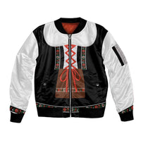 Oktoberfest Dirndl Costume Sleeve Zip Bomber Jacket German Beer Festival - Wonder Print Shop