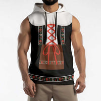 Oktoberfest Dirndl Costume Sleeveless Hoodie German Beer Festival - Wonder Print Shop