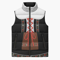 Oktoberfest Dirndl Costume Sleeveless Puffer Jacket German Beer Festival - Wonder Print Shop