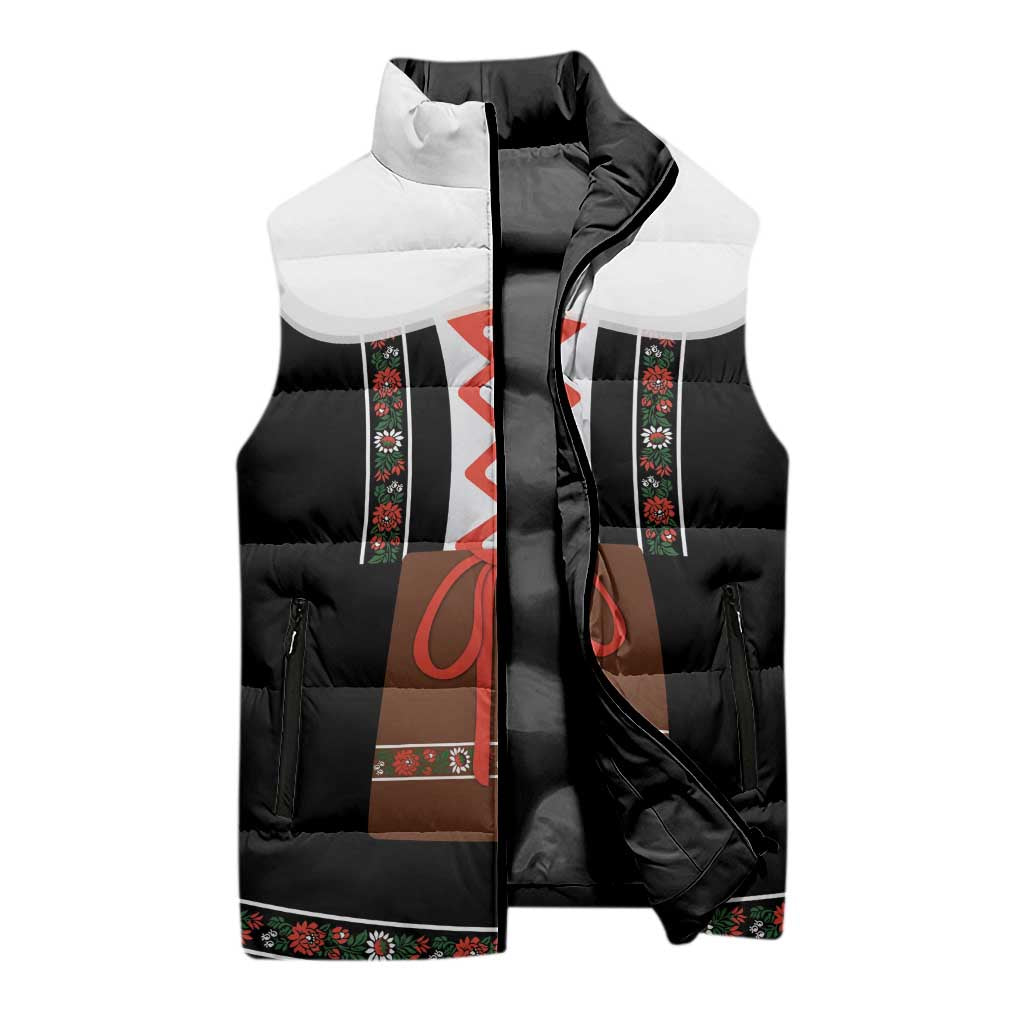 Oktoberfest Dirndl Costume Sleeveless Puffer Jacket German Beer Festival - Wonder Print Shop