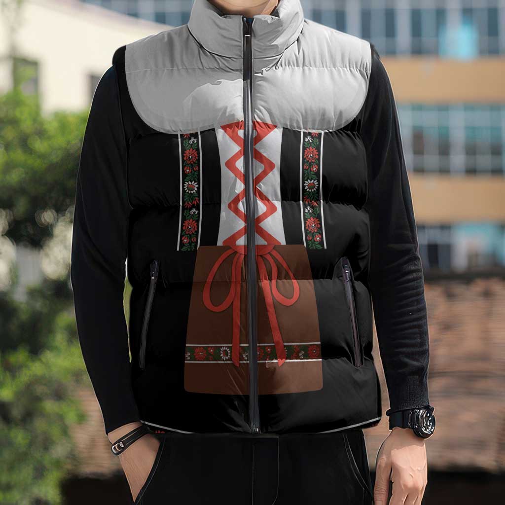 Oktoberfest Dirndl Costume Sleeveless Puffer Jacket German Beer Festival - Wonder Print Shop