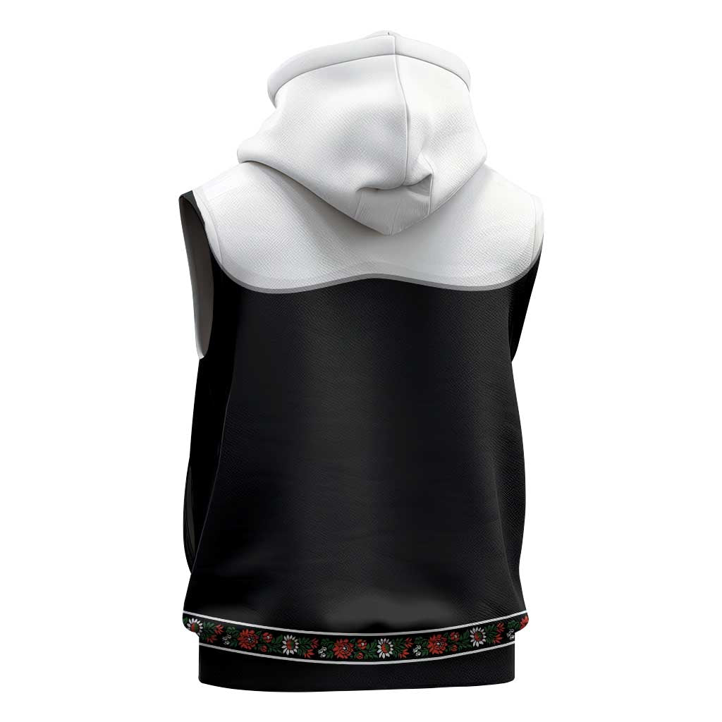 Oktoberfest Dirndl Costume Sleeveless Zip Hoodie German Beer Festival - Wonder Print Shop