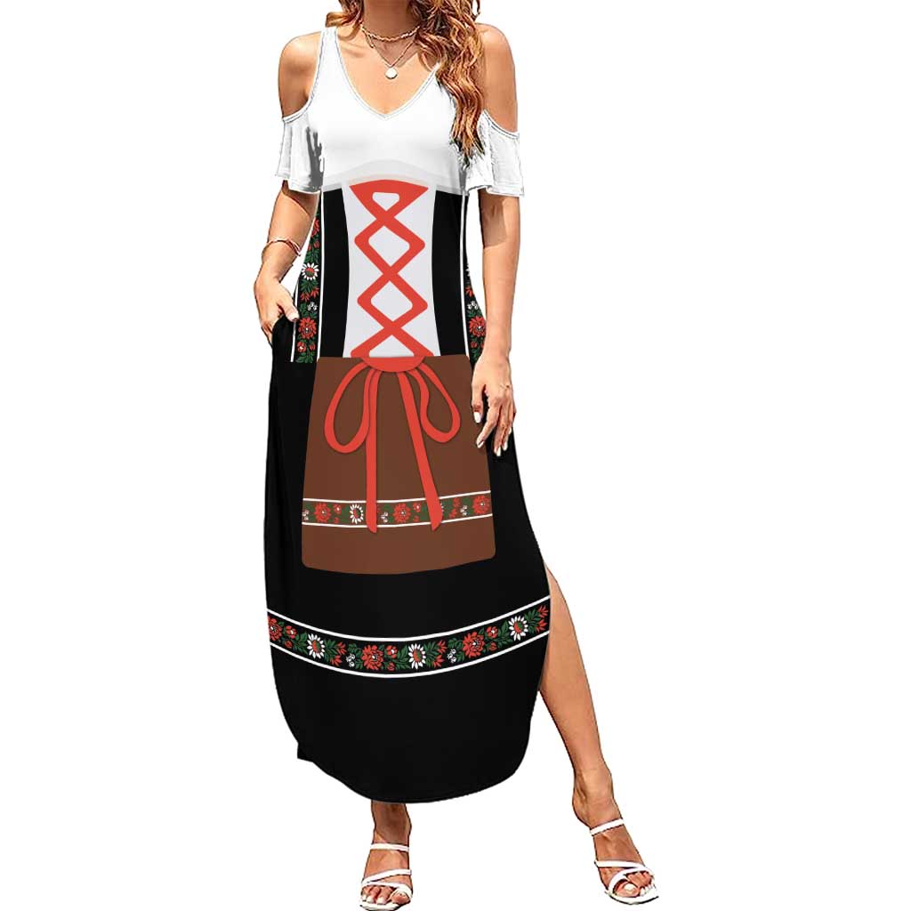 Oktoberfest Dirndl Costume Summer Maxi Dress German Beer Festival - Wonder Print Shop