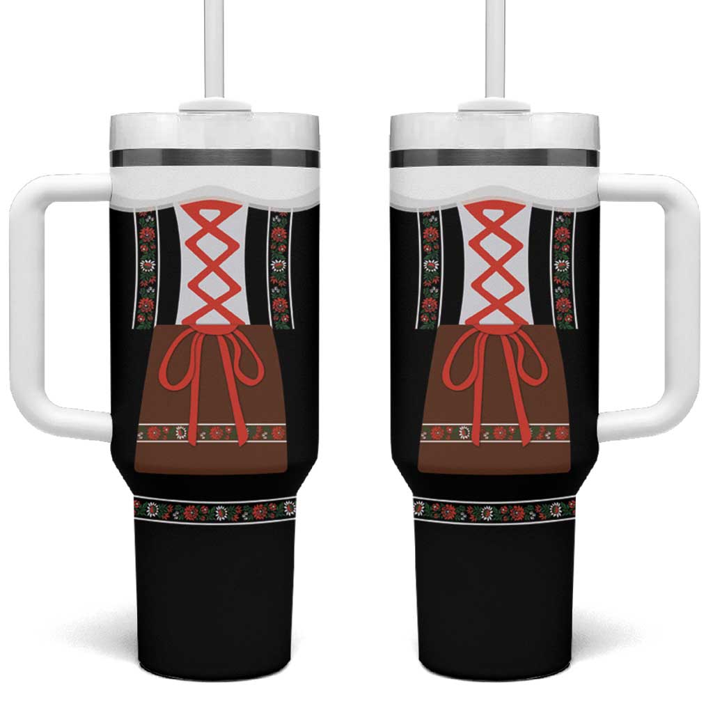 Oktoberfest Dirndl Costume Tumbler With Handle German Beer Festival - Wonder Print Shop