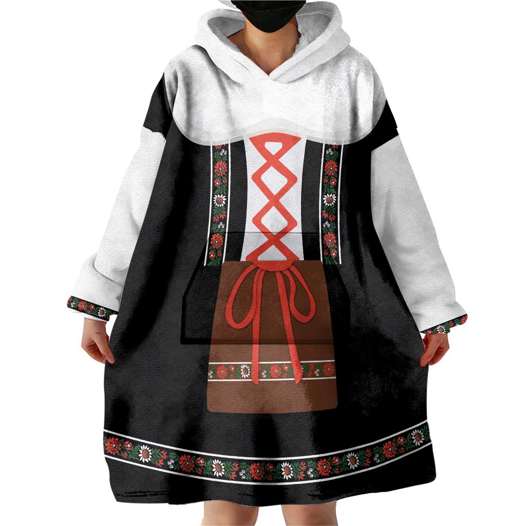 Oktoberfest Dirndl Costume Wearable Blanket Hoodie German Beer Festival - Wonder Print Shop