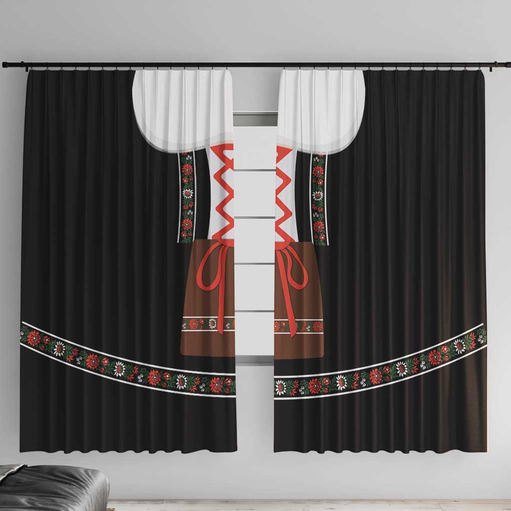 Oktoberfest Dirndl Costume Window Curtain German Beer Festival - Wonder Print Shop