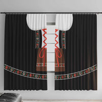 Oktoberfest Dirndl Costume Window Curtain German Beer Festival - Wonder Print Shop