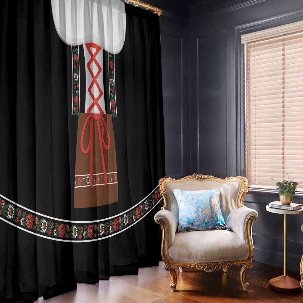 Oktoberfest Dirndl Costume Window Curtain German Beer Festival - Wonder Print Shop