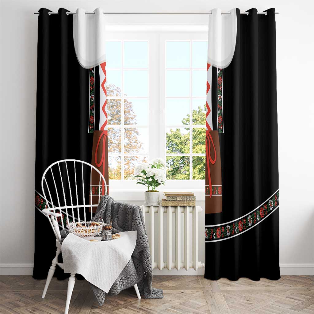 Oktoberfest Dirndl Costume Window Curtain German Beer Festival - Wonder Print Shop