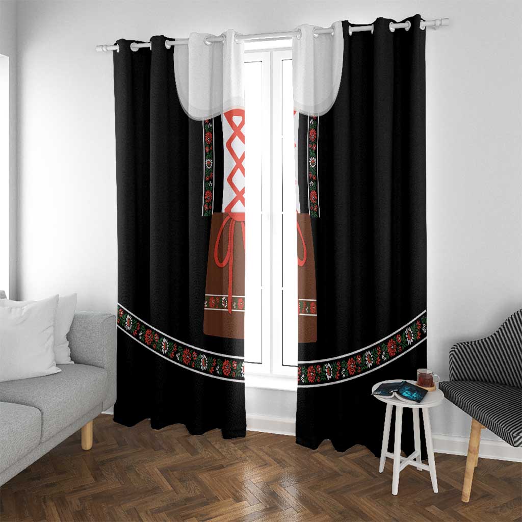 Oktoberfest Dirndl Costume Window Curtain German Beer Festival - Wonder Print Shop