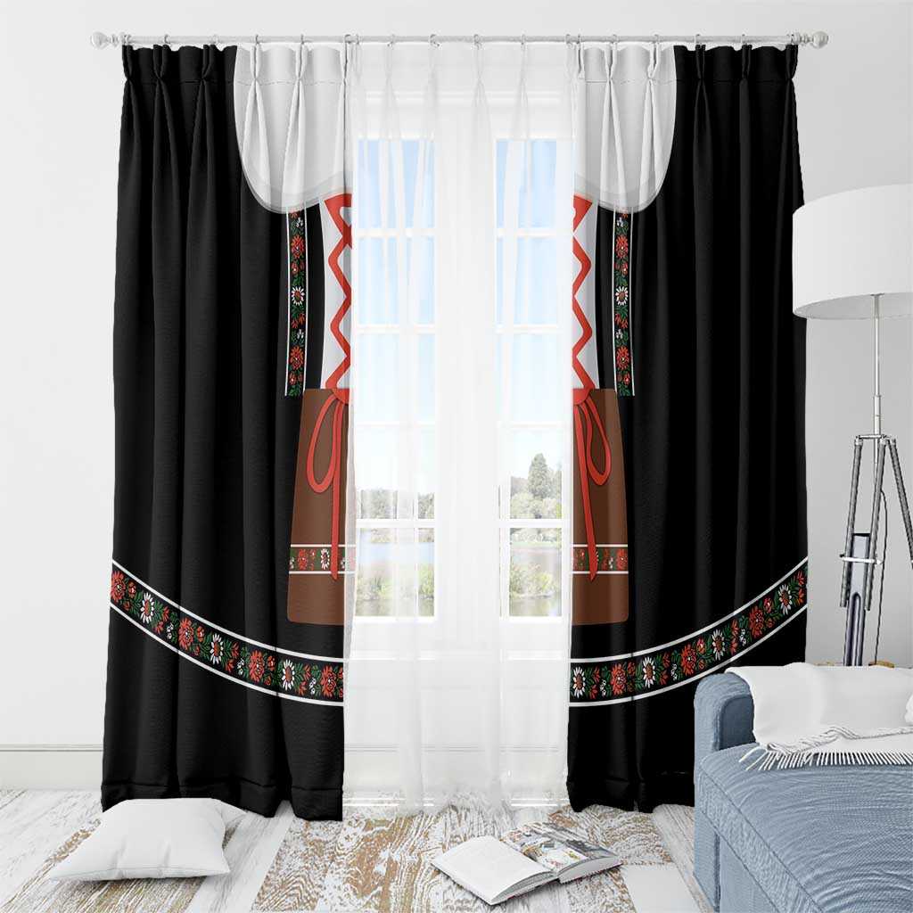 Oktoberfest Dirndl Costume Window Curtain German Beer Festival - Wonder Print Shop