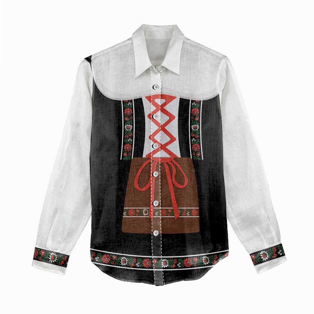 Oktoberfest Dirndl Costume Women Casual Shirt German Beer Festival - Wonder Print Shop