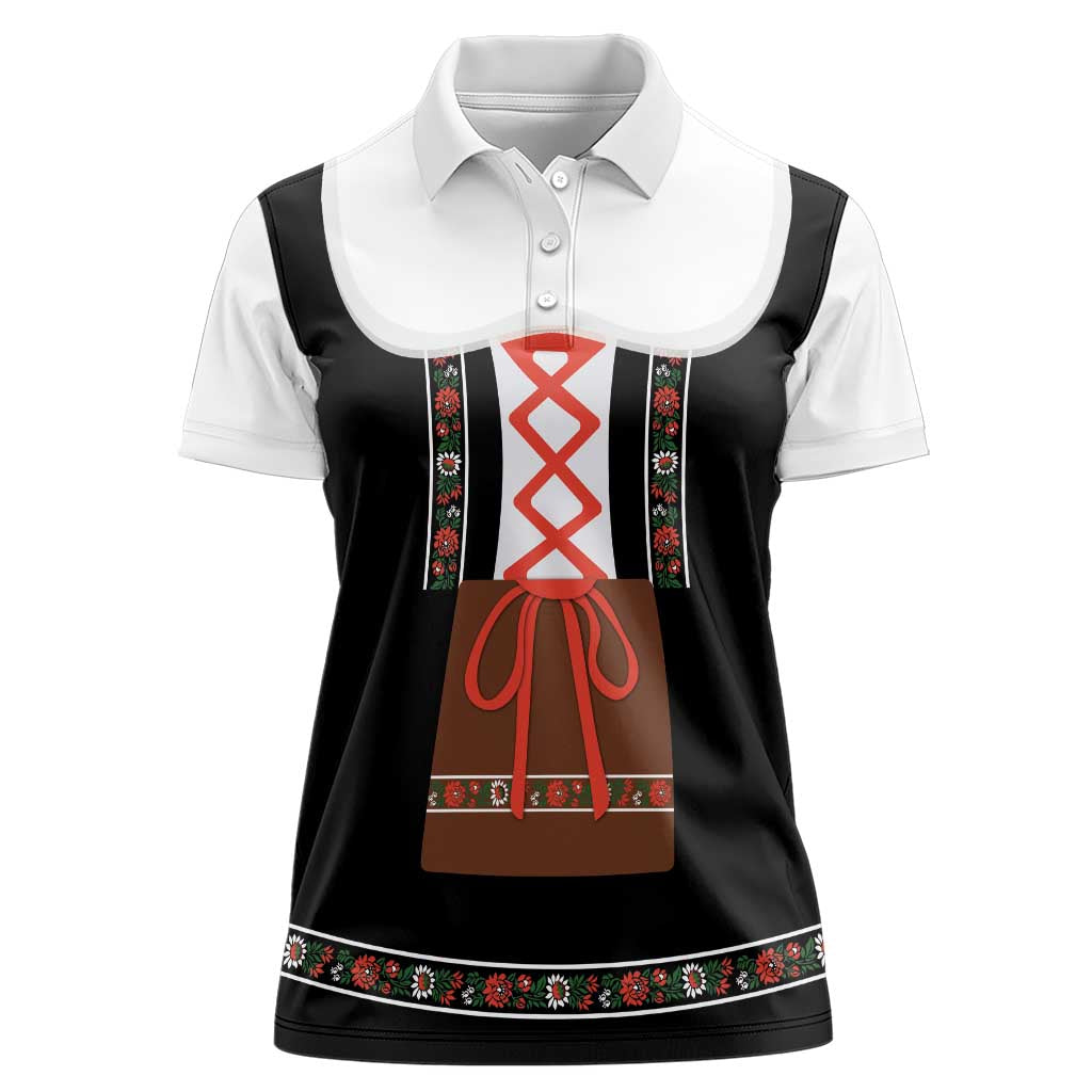 Oktoberfest Dirndl Costume Women Polo Shirt German Beer Festival - Wonder Print Shop