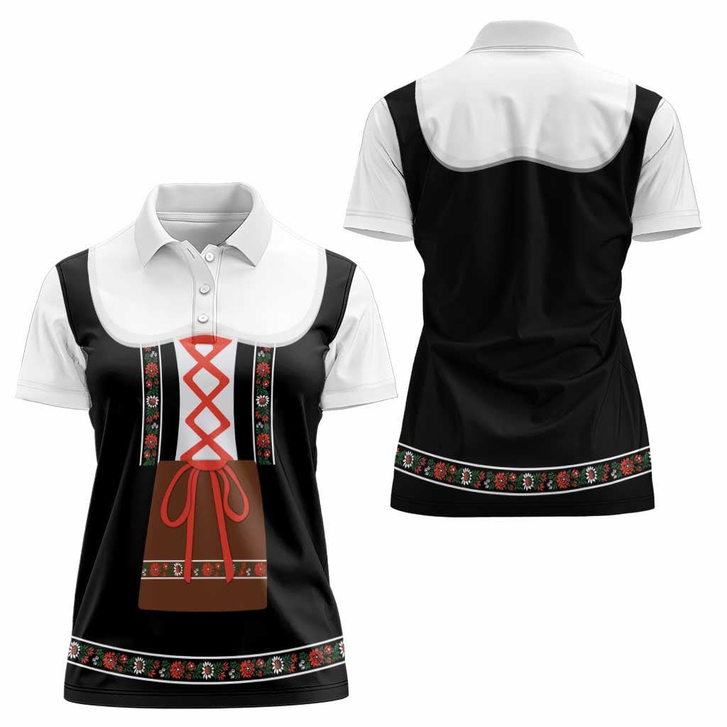 Oktoberfest Dirndl Costume Women Polo Shirt German Beer Festival - Wonder Print Shop