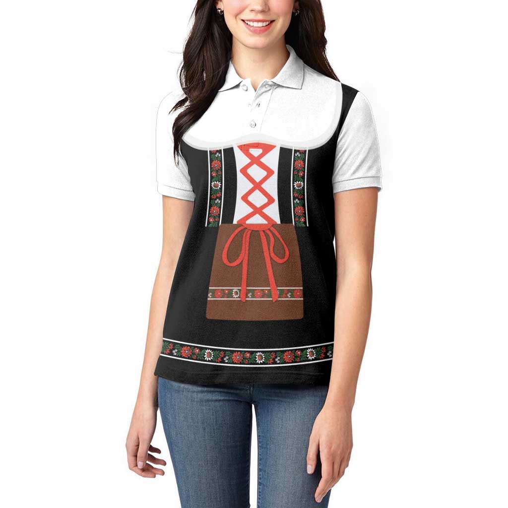 Oktoberfest Dirndl Costume Women Polo Shirt German Beer Festival - Wonder Print Shop