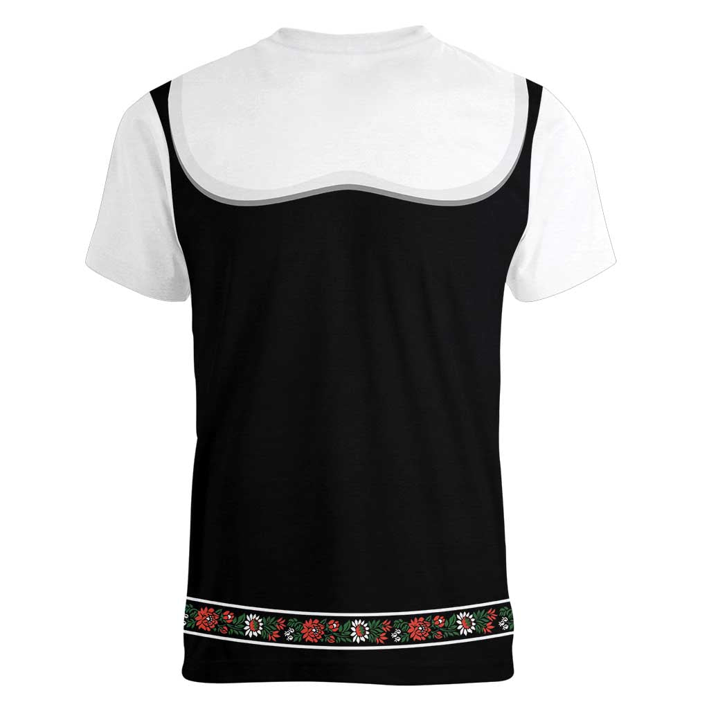 Oktoberfest Dirndl Costume Women V-Neck T-Shirt German Beer Festival - Wonder Print Shop