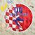 Custom Croatia Independence Day Beach Blanket Grunge Checkerboard Patterns With Map - Wonder Print Shop