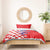 Custom Croatia Independence Day Bedding Set Grunge Checkerboard Patterns With Map - Wonder Print Shop