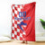Custom Croatia Independence Day Blanket Grunge Checkerboard Patterns With Map