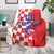 Custom Croatia Independence Day Blanket Grunge Checkerboard Patterns With Map