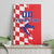 Custom Croatia Independence Day Canvas Wall Art Grunge Checkerboard Patterns With Map - Wonder Print Shop