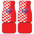Custom Croatia Independence Day Car Mats Grunge Checkerboard Patterns With Map - Wonder Print Shop