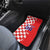 Custom Croatia Independence Day Car Mats Grunge Checkerboard Patterns With Map - Wonder Print Shop