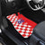 Custom Croatia Independence Day Car Mats Grunge Checkerboard Patterns With Map - Wonder Print Shop