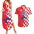 Custom Croatia Independence Day Couples Matching Summer Maxi Dress and Hawaiian Shirt Grunge Checkerboard Patterns With Map - Wonder Print Shop
