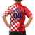 Custom Croatia Independence Day Family Matching Long Sleeve Bodycon Dress and Hawaiian Shirt Grunge Checkerboard Patterns With Map - Wonder Print Shop