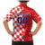 Custom Croatia Independence Day Family Matching Mermaid Dress and Hawaiian Shirt Grunge Checkerboard Patterns With Map - Wonder Print Shop